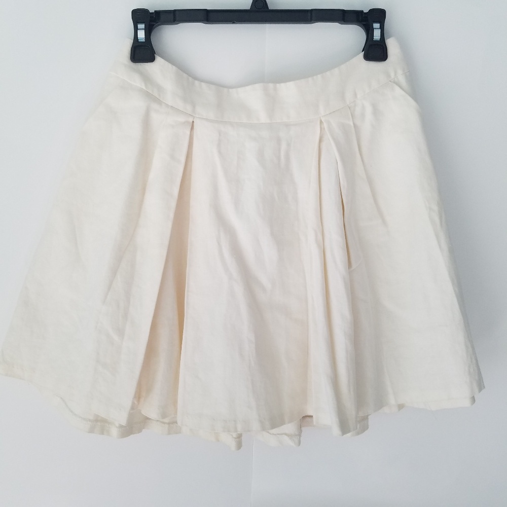 UO Cooperative Cream Full Skirt with Pockets